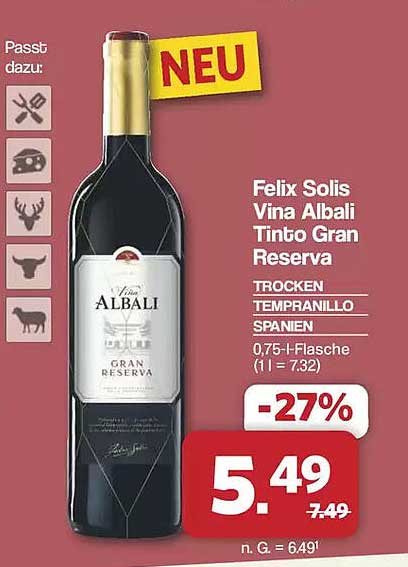 Felix Solis Vina Albalí Tinto Gran Reserva