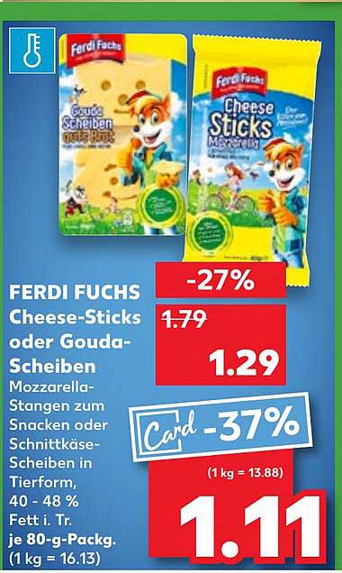 FERDI FUCHS Cheese-Sticks oder Gouda-Scheiben