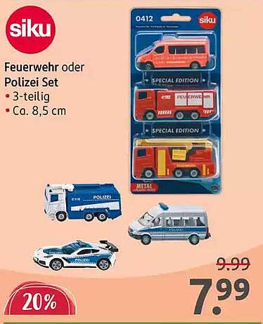 Feuerwehr oder Polizei Set