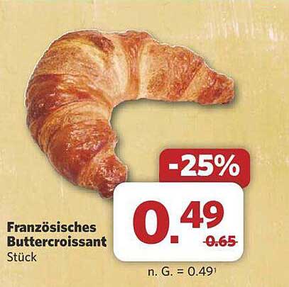 Französisches Buttercroissant