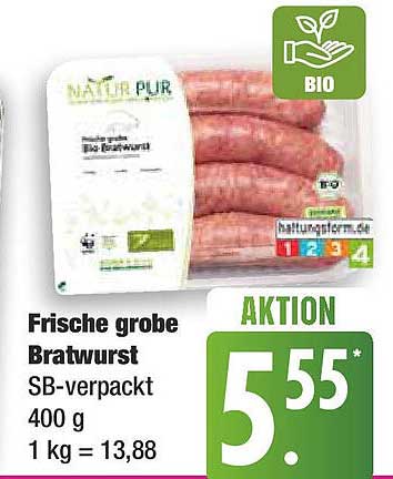 Frische grobe Bratwurst