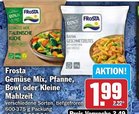 Frosta Gemüse Mix, Pfanne, Bowl oder Kleine Mahlzeit