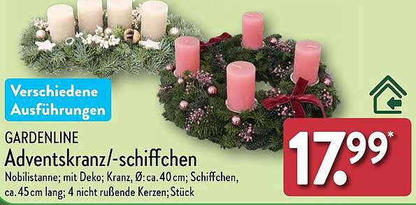 GARDENLINE Adventskranz/-schiffchen