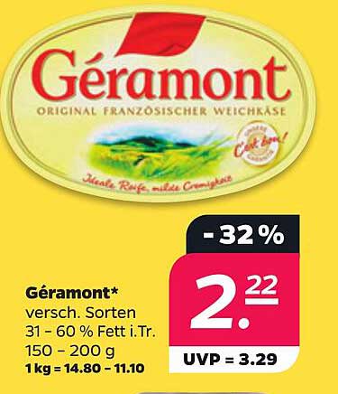 Géramont Original Französischer Weichkäse