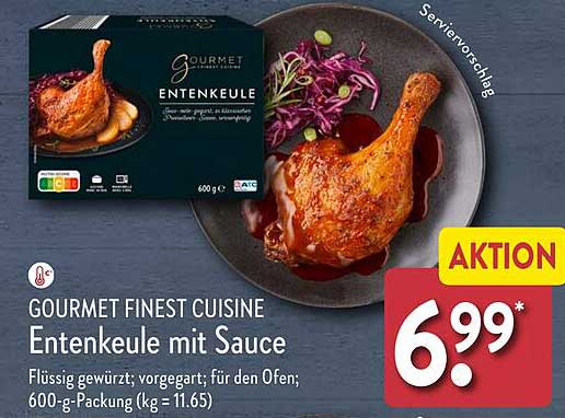 GOURMET FINEST CUISINE Entenkeule mit Sauce