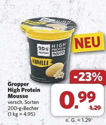 Gropper High Protein Mousse Vanille