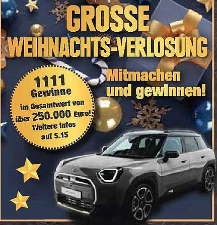 GROSSE WEIHNACHTS-VERLOSUNG