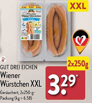 GUT DREI EICHEN Wiener Würstchen XXL