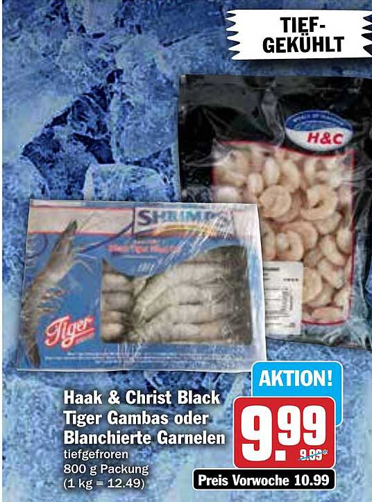 Haak & Christ Black Tiger Gambas oder Blanchierte Garnelen