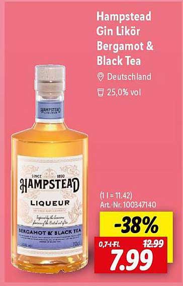 Hampstead Gin Likör Bergamot & Black Tea