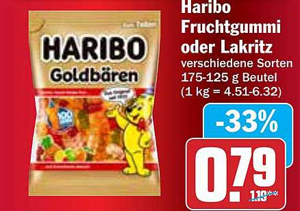 Haribo Fruchtgummi oder Lakritz