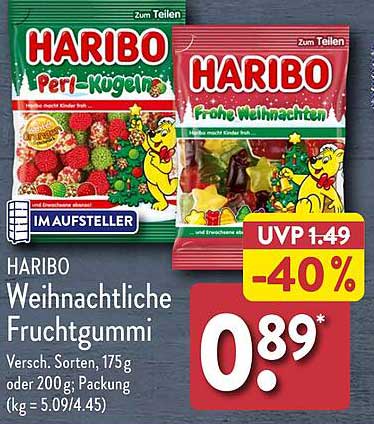 HARIBO Weihnachtsliche Fruchtgummi