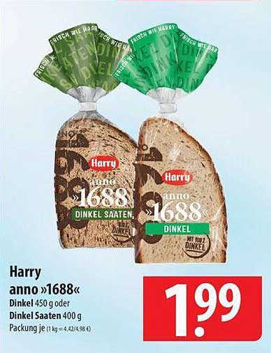 Harry anno „1688“ Dinkel Saaten