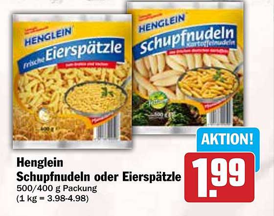 Henglein Schupfnudeln oder Eierspätzle