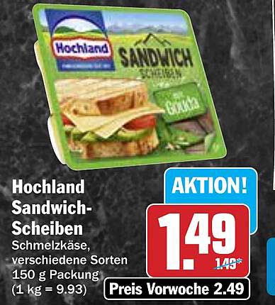 Hochland Sandwich-Scheiben