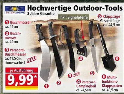 Hochwertige Outdoor-Tools