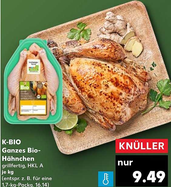 K-BIO Ganzes Bio-Hähnchen