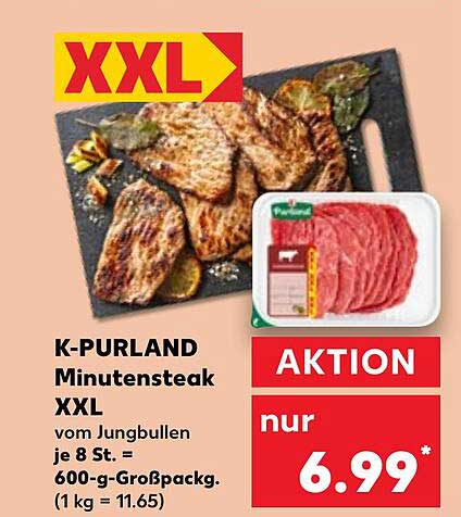 K-PURLAND Minutens Steak XXL