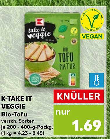 K-TAKE IT VEGGIE Bio-Tofu Natur