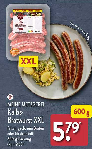 Kalbs-Bratwurst XXL