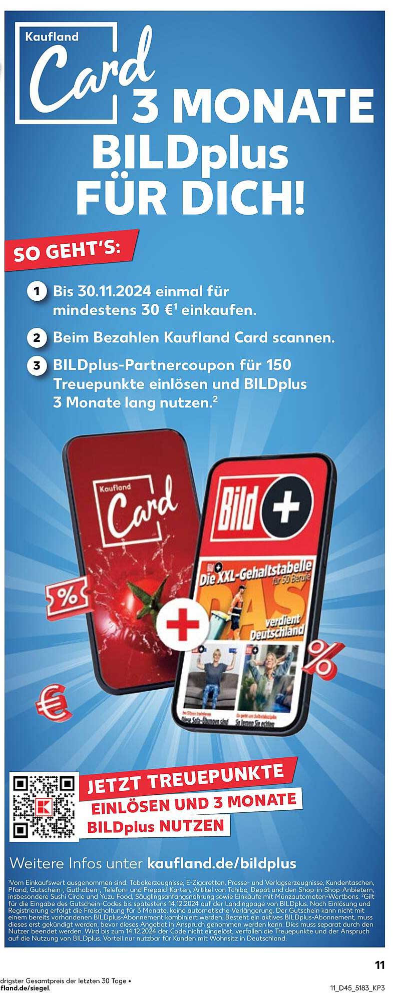 Kaufland Card 3 MONATE BILDplus FÜR DICH!