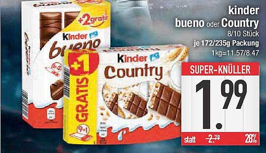 kinder bueno oder Country