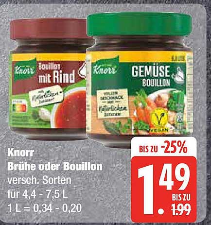 Knorr Brühe oder Bouillon