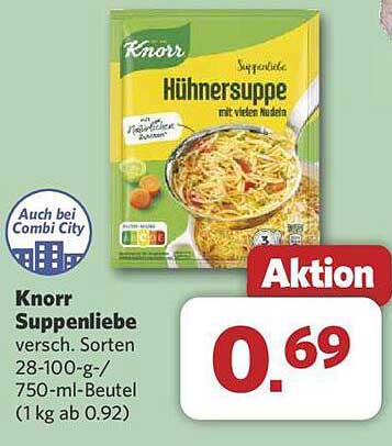 Knorr Suppenliebe Hühnersuppe mit vielen Nudeln