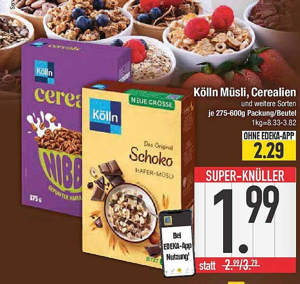 Kölln Müsli, Cerealien