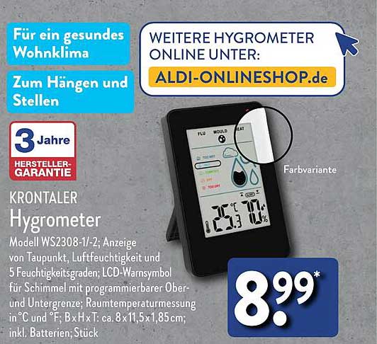 KRONTALER Hygrometer