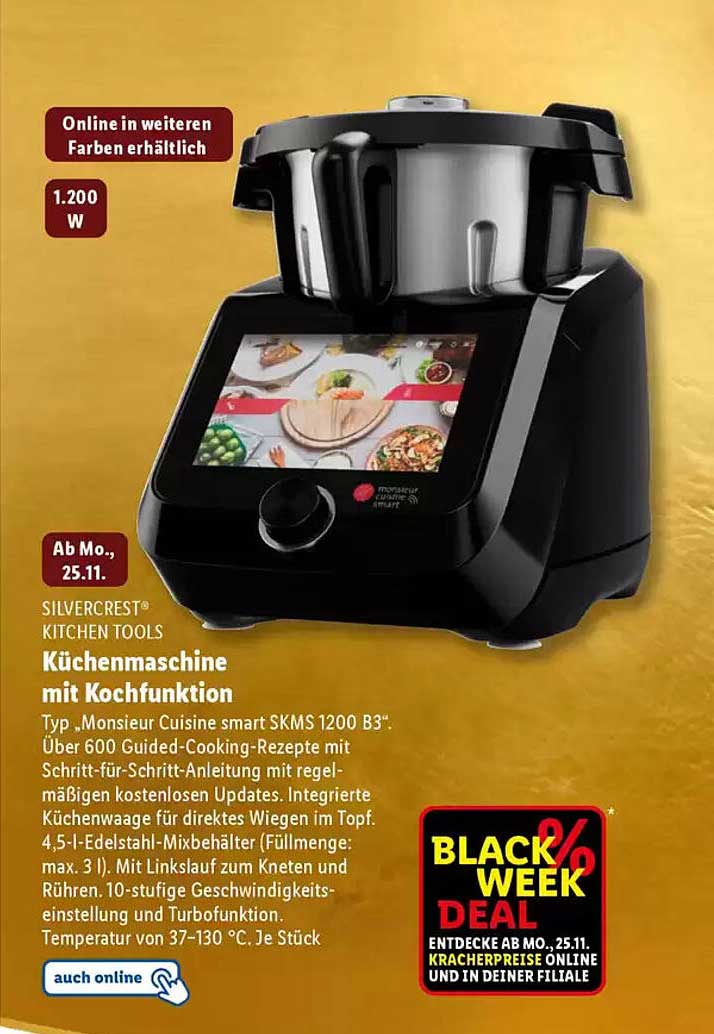 Küchenmaschine mit Kochfunktion