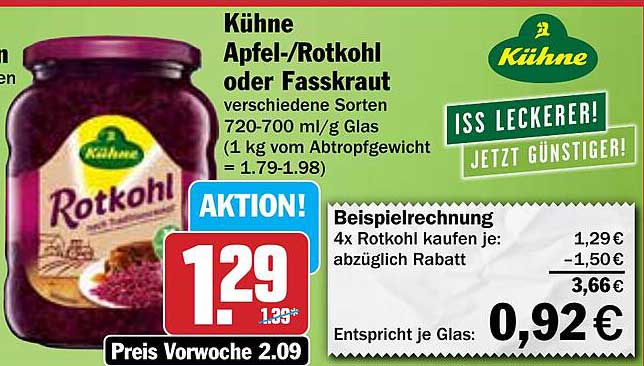 Kühne Apfel-/Rotkohl oder Fasskraut