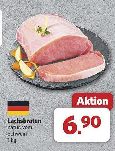 Lachsbraten natur, vom Schwein