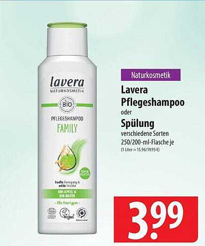 Lavera Pflegeshampoo oder Spülung