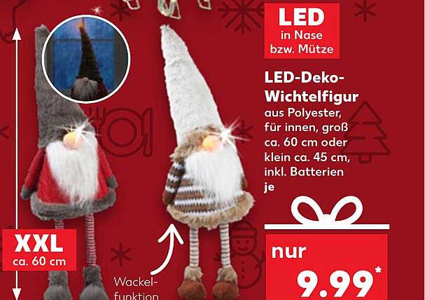 LED-Deko-Wichtelfigur