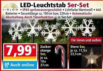 LED-Leuchtstab 5er-Set