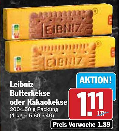 Leibniz Butterkekse oder Kakaokekse