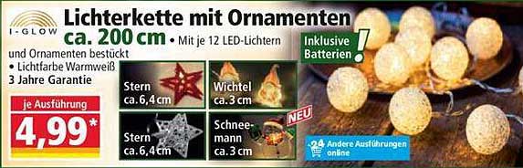 Lichterkette mit Ornamenten