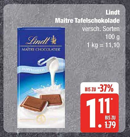 Lindt Maître Tafelschokolade