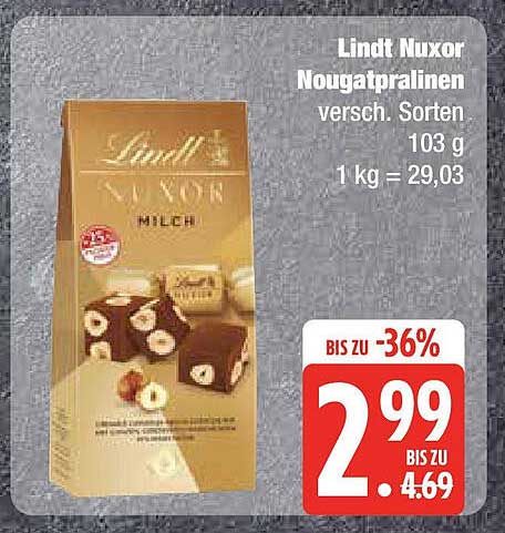 Lindt Nuxor Nougatpralinen