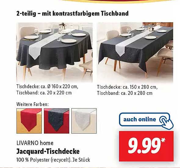 LIVARNO home Jacquard-Tischdecke