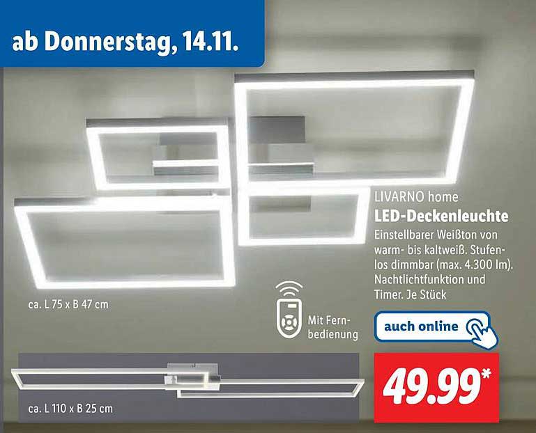 LIVARNO home LED-Deckenleuchte