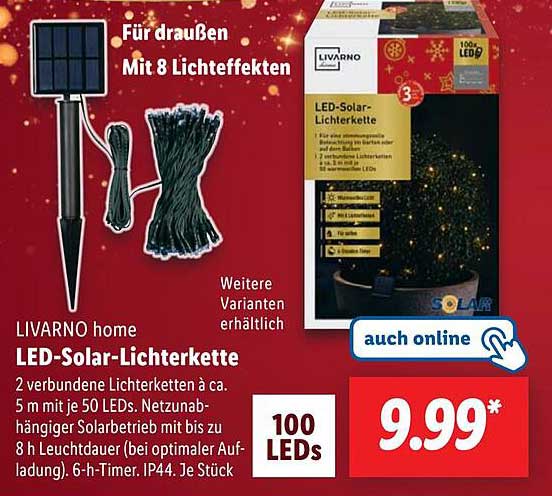 LIVARNO home LED-Solar-Lichterkette