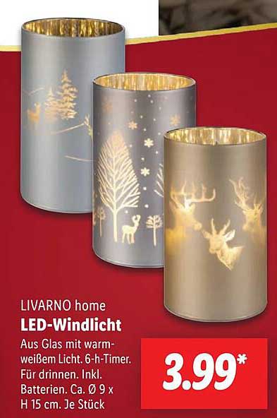 LIVARNO home LED-Windlicht