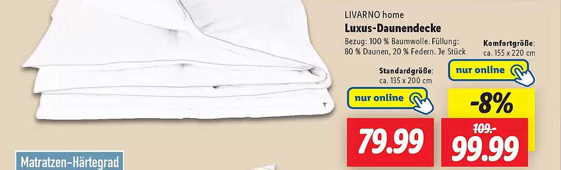 LIVARNO home Luxus-Daunendecke