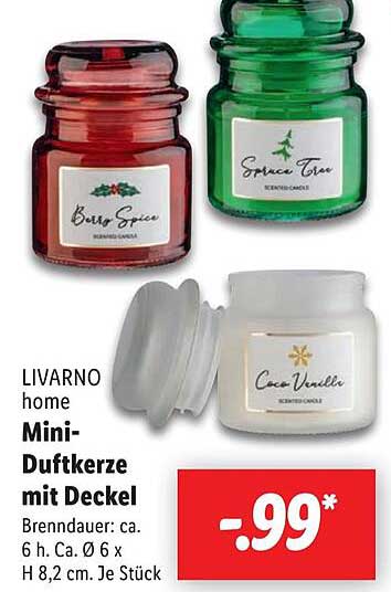 LIVARNO home Mini-Duftkerze mit Deckel