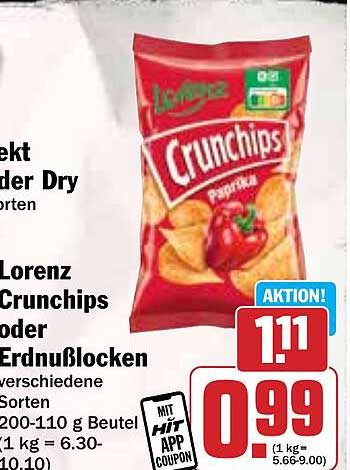 Lorenz Crunchips oder Erdnusslocken