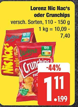 Lorenz Nic Nac's oder Crunchips