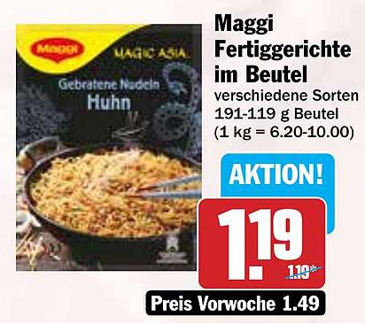 Maggi Fertiggerichte im Beutel