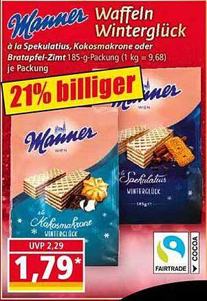 Manner Waffeln Winterglück